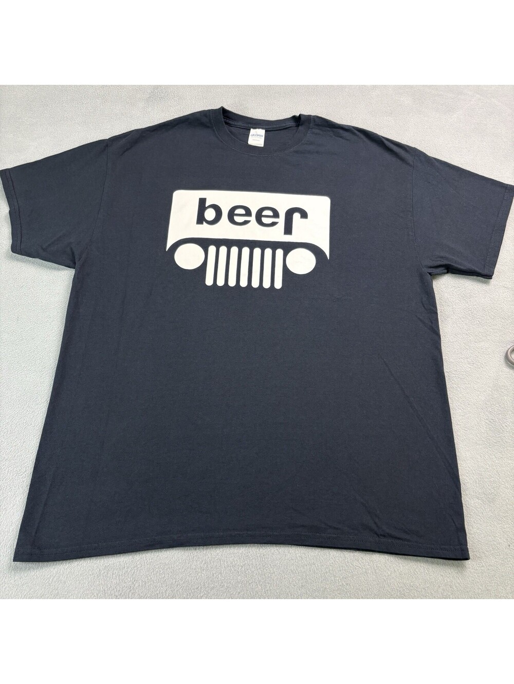 Beer Jeep Parody Funny Joke T Shirt Size XL Black